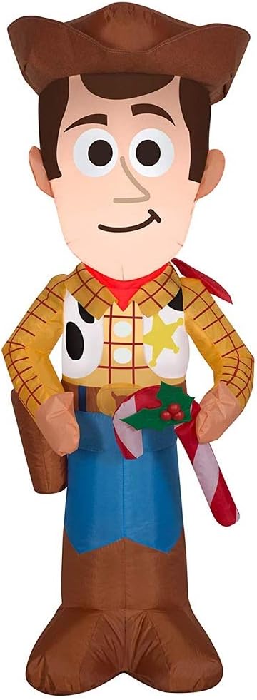 Gemmy Inflatable 3.5ft Airblown Woody with Candy Cane
