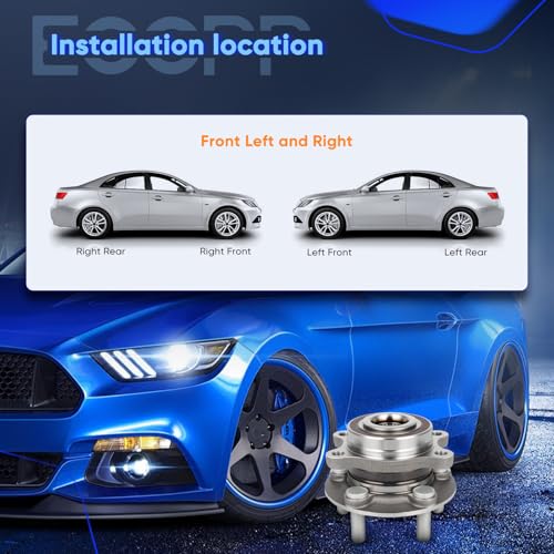 Image of ECCPP 2-Piece 513394 Wheel Hub Bearing for Lincoln MKZ 2017-2020 | for Lincoln MKX 2016-2018 5 lugs w /ABS Sensor Pre-Greased Sealed