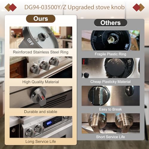 image for Casmer DG94-03500A/Z (4PCS) for Samsung Stove Knob Replacement, DG94-0