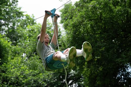 Treline Zipline 30M Montaggio Rapido – Carrucola Di Sicurezza Con Kit Di Installazione Rapida - 4