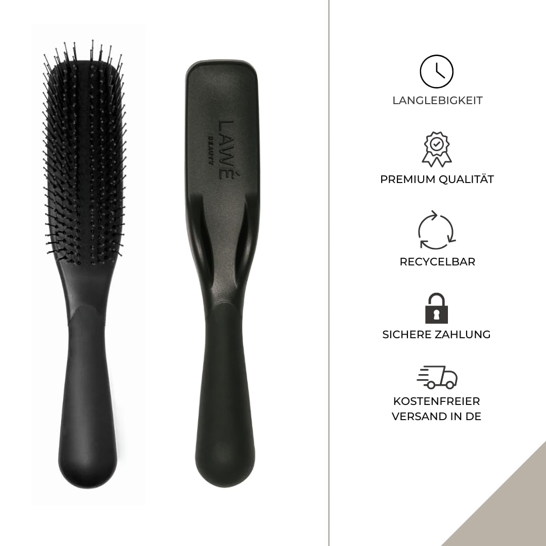 FIT BRUSH GENTLE - Haarbürste für empfindliche und geschädigte Kopfhaut sowie feines und brüchiges Haar - zur Kopfhautreinigung - Entwirrbürste ohne Ziepen - Kopfhautmassage Bürste