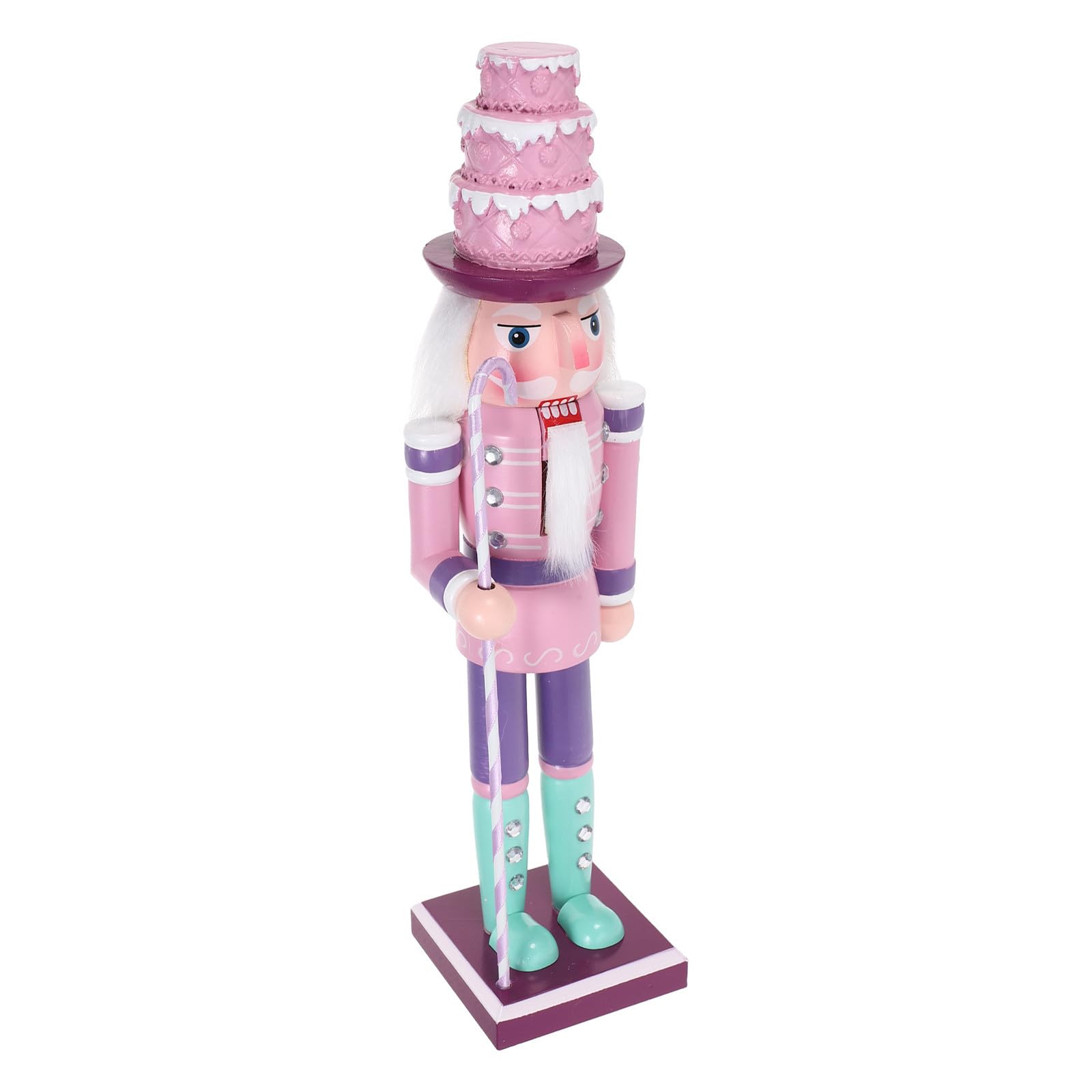 Casse-Noisette en bois peint 38 cm statue durable pour décoration de Pâques