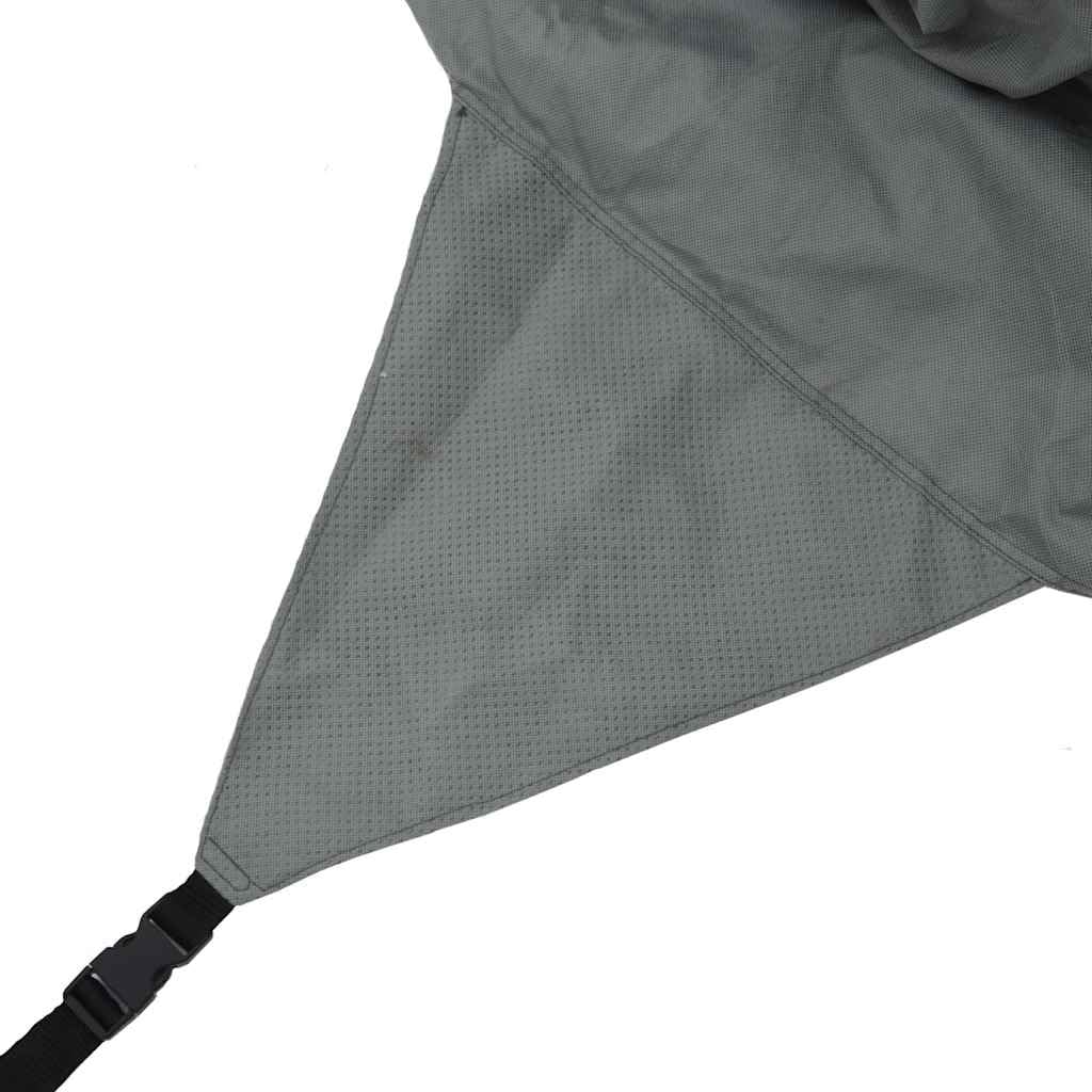 Pokrowiec ochronny do przyczepy kempingowej, szary, 550 x 250 x 220 cm, odporny na warunki atmosferyczne, z 3-warstwową włókniną z gumowym ściągaczem i regulowanymi pasami mocującymi, do