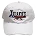 Unisex C104 Donald Trump with Flag Cotton Baseball Cap White