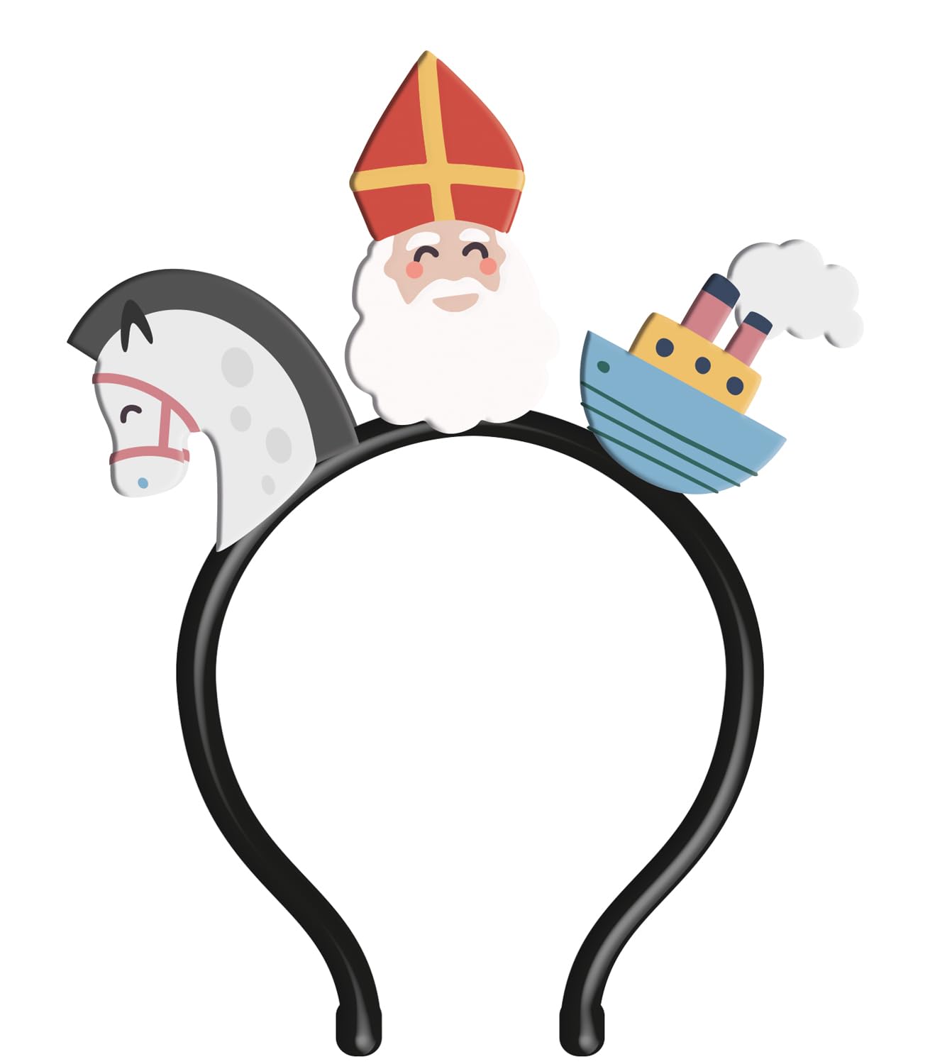 Folat 65713 Saint Nicholas Children's Decoration Tiara Sinterklaas - Sint en Pieten, Multicoloured