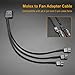 Gavemi 2 Pack Molex to 3 Pin or 4 Pin Fan Adapter Computer PC Case Fan Power Splitter Cable, 10 inch