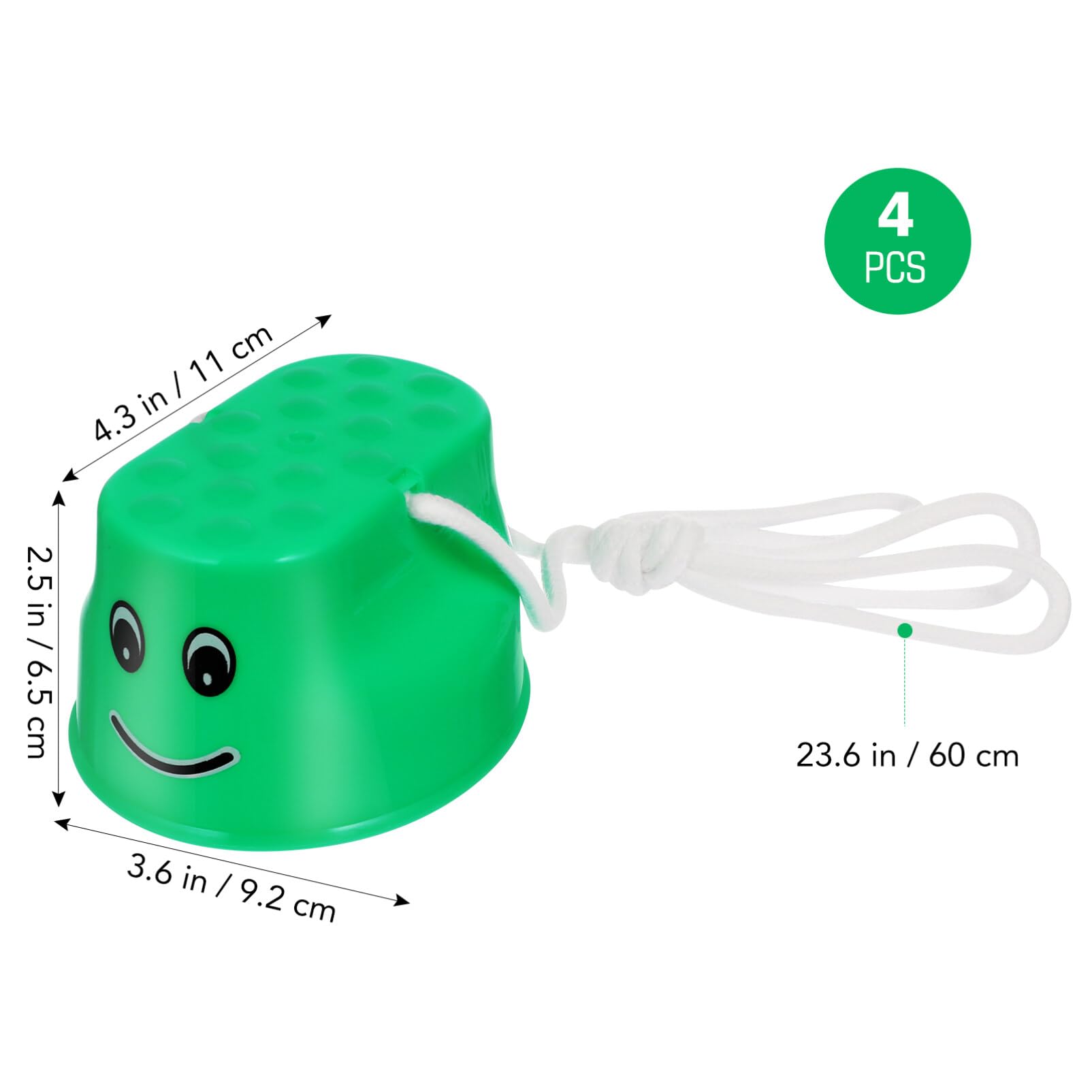 NUOBESTY 4pcs Bucket Stilt Walking Cups Plastic Balancing Steppers for Children Balance Ability Training Mixed Colors - Image 2