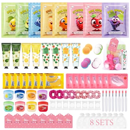 Erinde Coffret Cadeau Femme Spa Anniversaire, Coffrets de Bain et de Soins 80 pcs avec Masques, Crèmes Mains, Bombes de Bain, Baumes & Masques Lèvres, Idée...