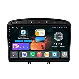Android 15 2 DIN Pantalla Táctil Radio de 10' para Peugeot 308 308SW Radio Coche con Navegación GPS Bluetooth Radio FM Cámara Trasera Multimedia Pantalla para Coche(A3 4+32G)