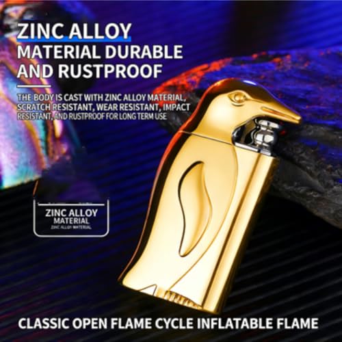 Encendedor a prueba de viento Bsdurable dorado de zinc miniatura 3