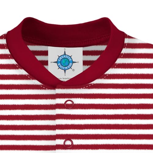 Creative Knitwear College Baby Striped Footed Romper - Team Logo, Multiple Colors, for Boys & Girls (0-9 Months)2