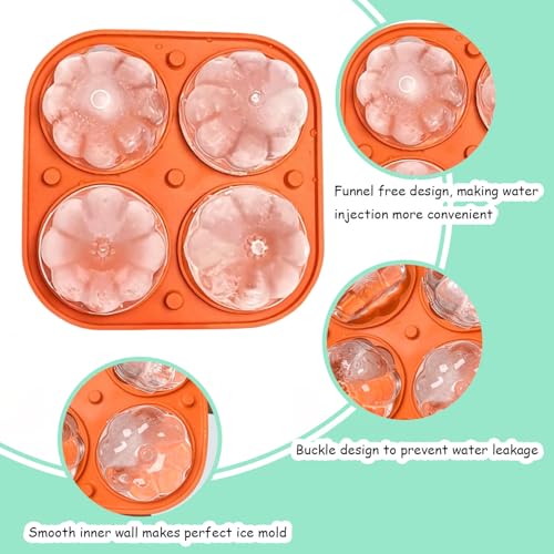 Molde de cubitos de hielo calabaza Halloween de silicona con tapa miniatura 3