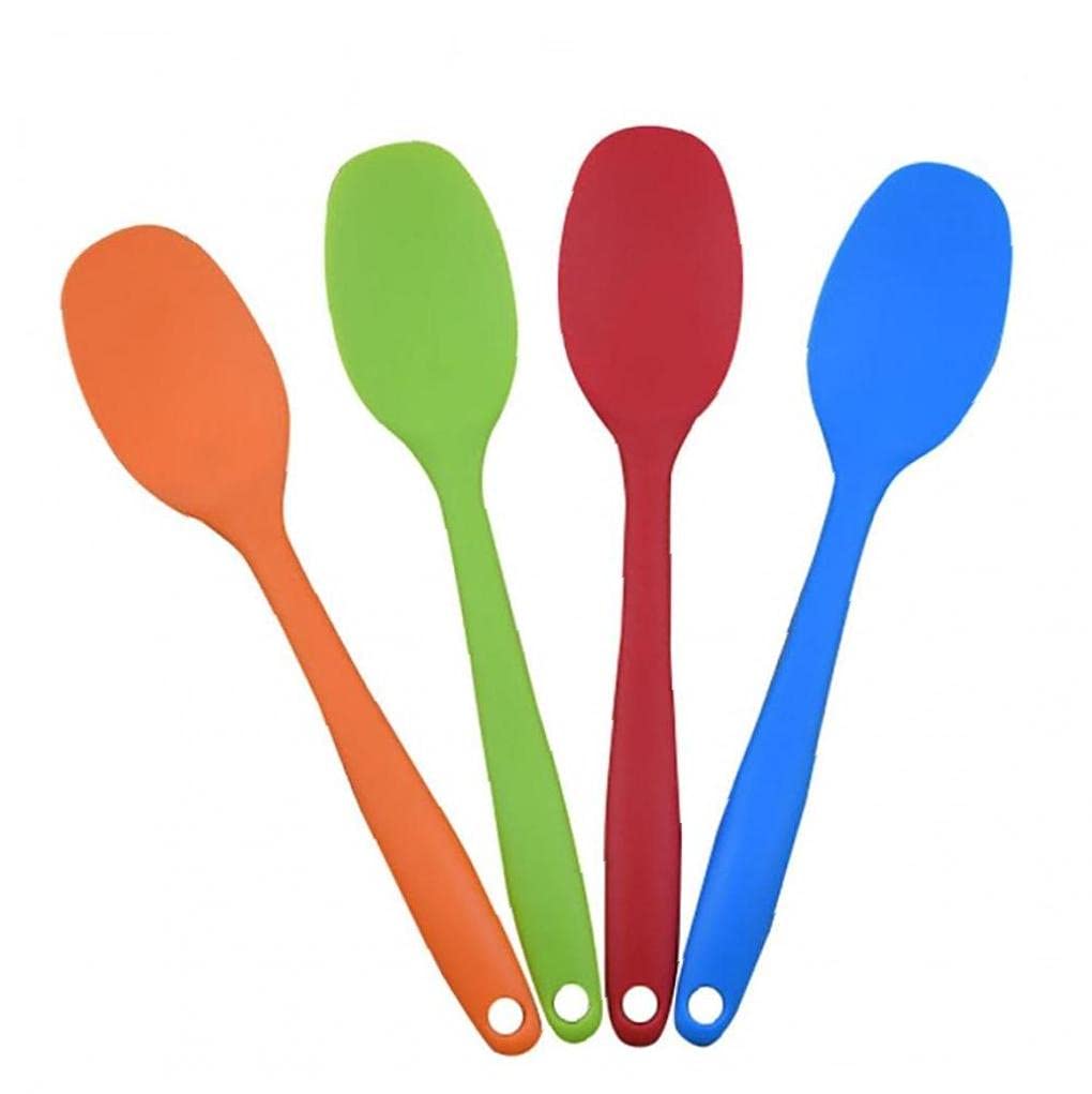 Onsinic 1pc Silicone Spoon Baking Serving Spoon Bakeware Utensil Spoons and Scoop Cooking Tools Random Color