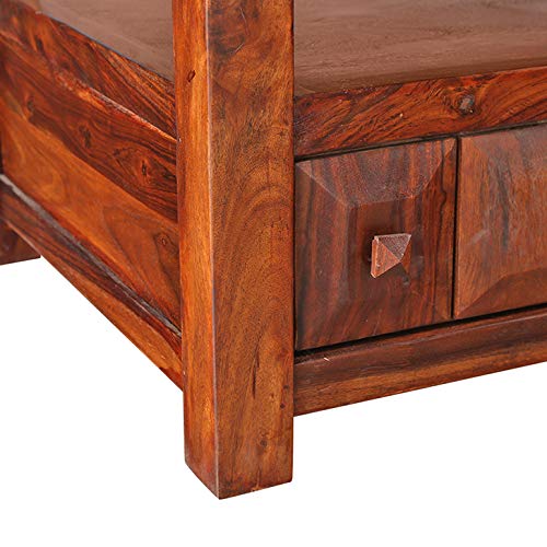 Image of HomeTown Woodrow Solid Wood Center Table