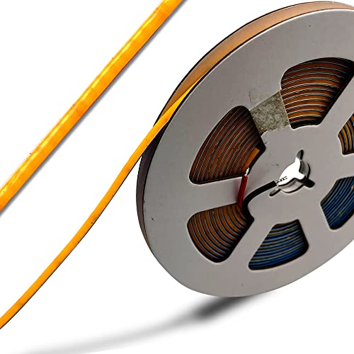 Image of New DC 12V /24V 3MM Thin PCB Premium High Brightness COB LED Strip Flexible High Density Chips CRI 90+ UHB Warm Natural White Light 5M (DC 12V, Natural Light 4000K)