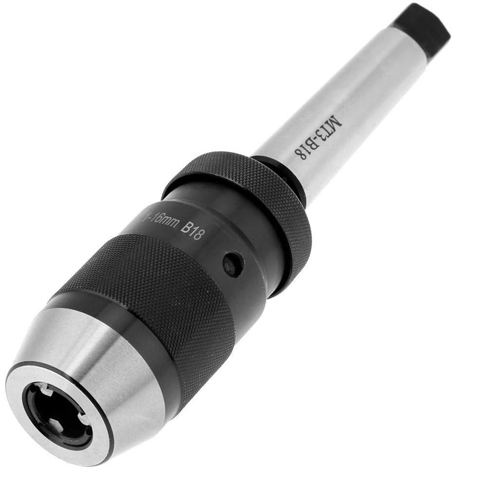 Mandrino per trapano elettrico Mandrino autoserrante for trapano da tornio senza chiave, acciaio 45#, capacità 1-16 mm, mandrino for con attacco conico MT3-B18