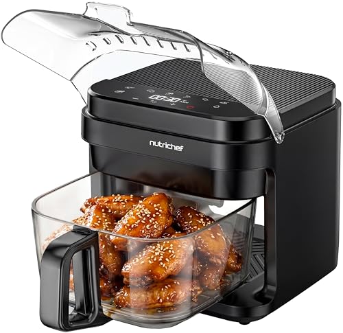 NutriChef 5.8Qt Glass Air Fryer