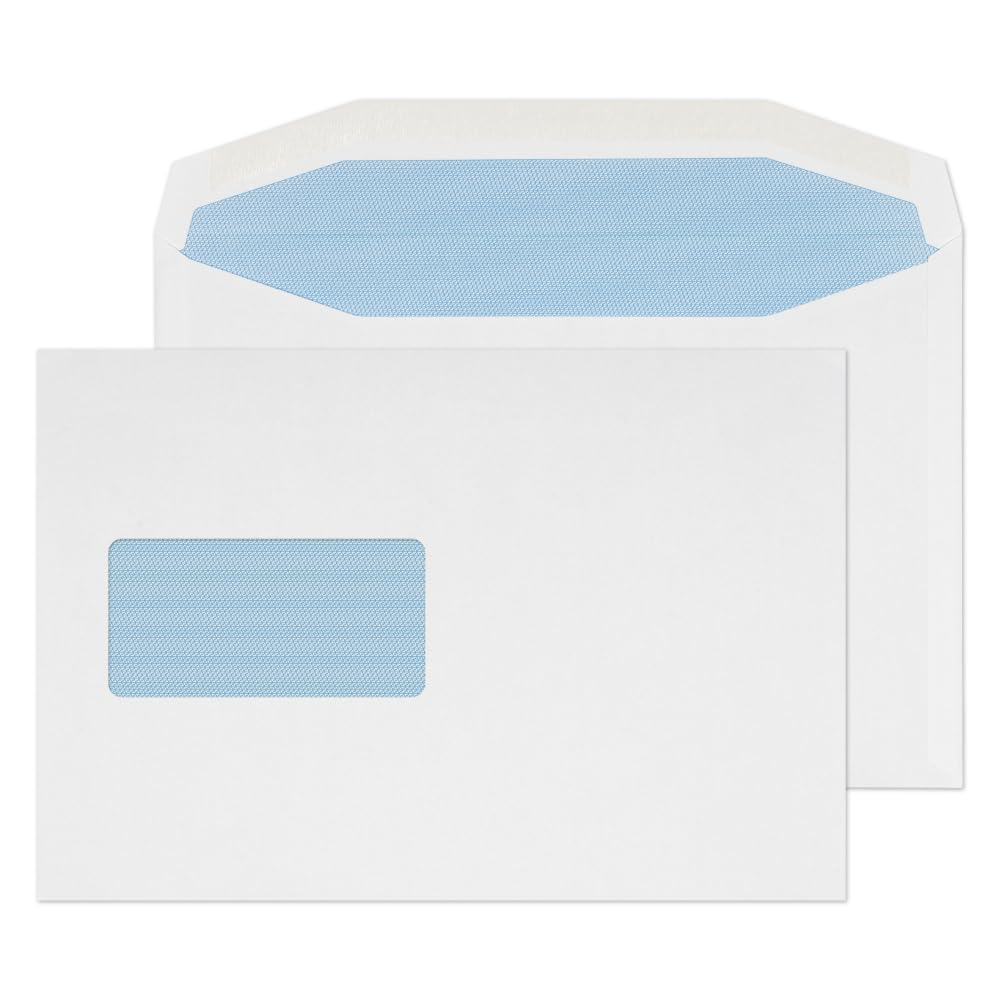 Blake Everyday | enveloppe C5+ (16.2 x 23.8cm) avec fenêtre | lot de 500 unités | 90 GSM | enveloppes blanches gommées enveloppe | certifié PEFC et écologique | pack múltiple papeterie | Modèle 4708