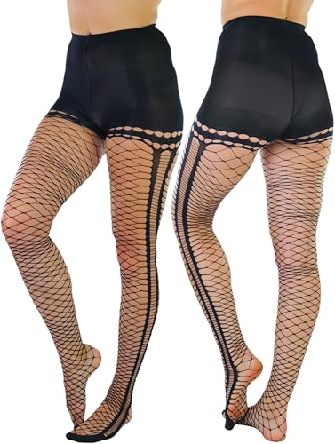 Image of ToBeInStyle Women's Large Mesh Fishnet Patterned Pantyhose Tights