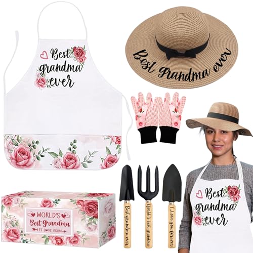 Gartenwerkzeuge-Set, Gartenwerkzeug Set 6-teilig, Gartengeräte mit Geschenkverpackung, Gartenzubehör mit Handschuhe, Gartenschaufel, Gartenschürze, Gartenkralle, für Frauen für Gartenliebhaber Gartenwerkzeuge-Set, Gartenwerkzeug Set 6-teilig, Gartengeräte mit Geschenkverpackung, Gartenzubehör mit Handschuhe, Gartenschaufel, Gartenschürze, Gartenkralle, für Frauen für Gartenliebhaber