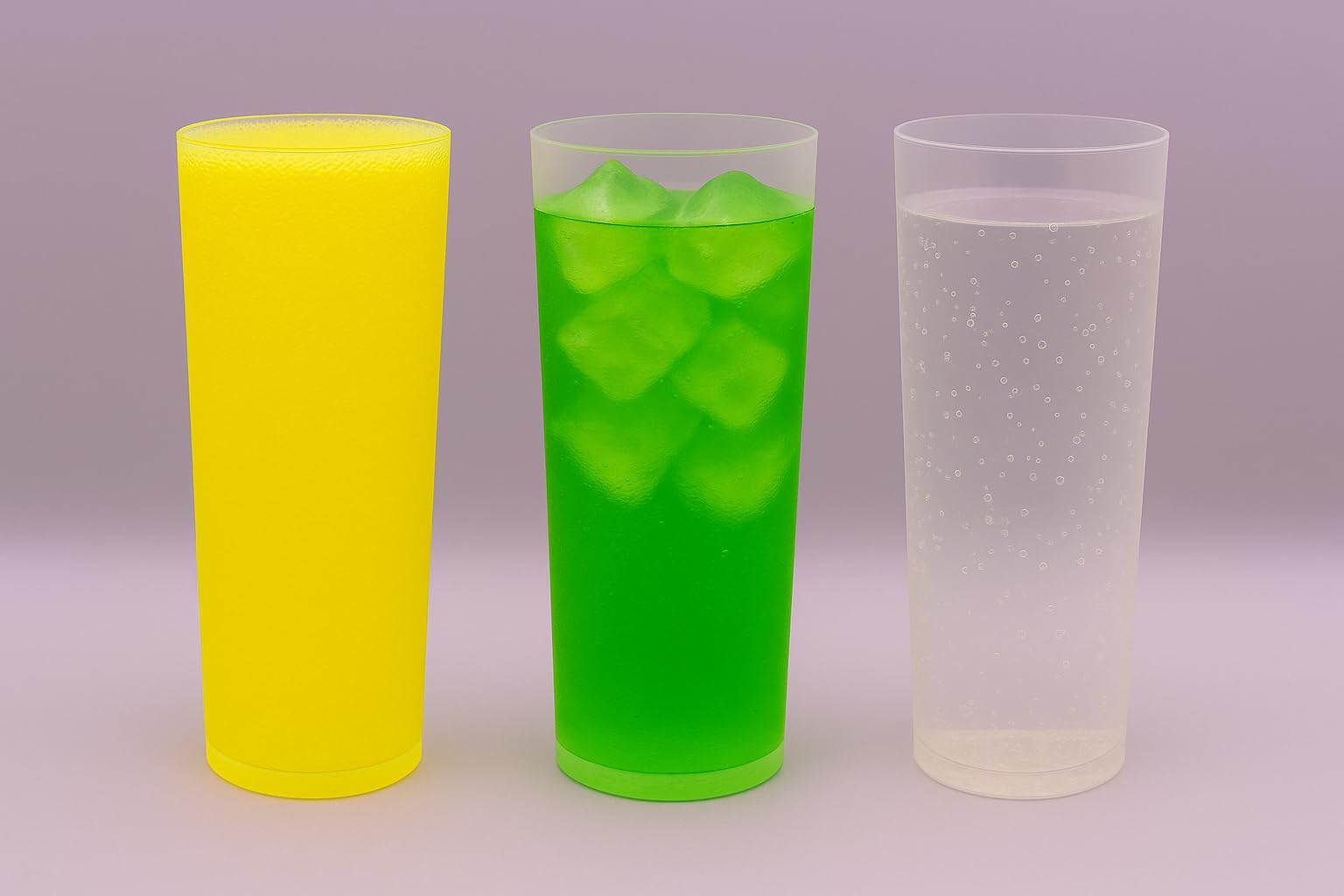 Vasos de tubo Pack economico reutilizables 300ml - Color Transparente - Plástico duro (Polipropileno) - Libres de BPA ecologicos y reciclables (Pack 500)