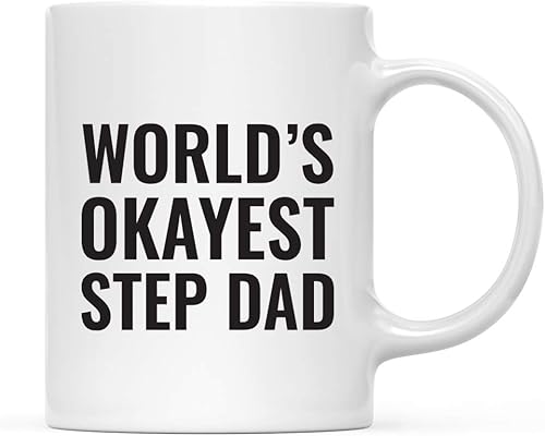 Andaz Press Taza de café de 11 oz, regalo de broma para el padrastro más bueno del mundo, paquete de 1