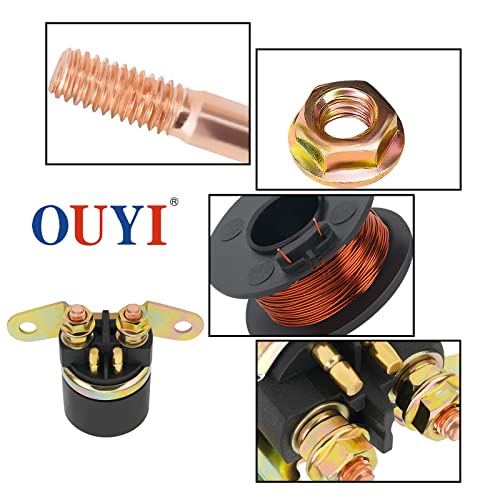 OuYi Motorrad Elektromagnetisches Startrelais ist kompatibel mit 650 LS650 1986-1988 1995-2009SUZUKI DR250 1990 1991 1992 1993 1994 1995/YAMAHA TRI MOTO 200 YTM200 1983 1984 1985 ATV