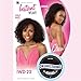 Sensationnel Instant Weave Half Wig - 22 Synthetic Blendwig Adjustable Drawstring for Seamless Hair Blending (1B OFFBLACK)