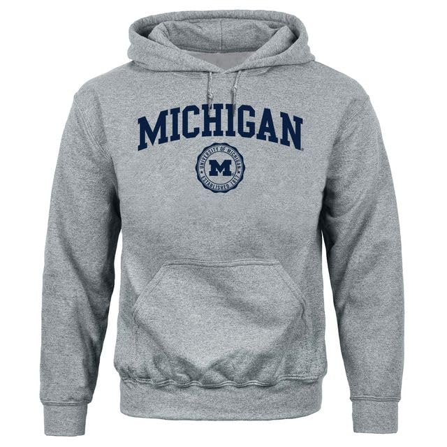 Barnesmith University of Michigan UMich U-M Wolverines Hooded Sweatshirt Heritage Charcoal Grey Small