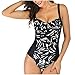 Produktbild GOKOMO Frauen Plus Größe Takini hohe Taille RuffleSwimwear Badeanzug-weibliches Retro Bikini-Set(D,X-Large)