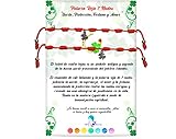 Norel Accesorios Pulsera 7 Nudos Roja de la Suerte para el Mal de Ojo. Amuleto de Trebol, Suerte y Prosperidad (Pulsera Trebol de la Suerte. Amuleto Mal de Ojo.)