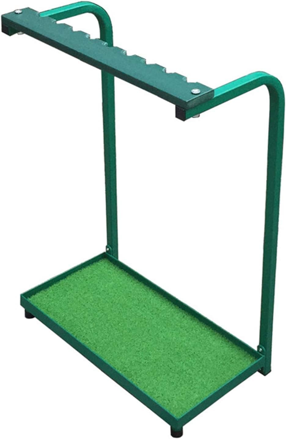 Katzowen 9-Hole Golf Club Organizers Rack Outdoor, Metal Golf Club Holder Stand, Floorstanding Golf Clubs Shelf for Golf Driving Range Club