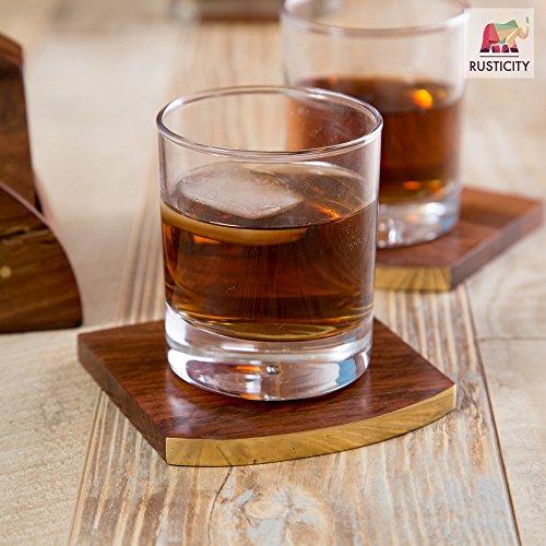 Sottobicchiere del tè rusticità indiano di legno