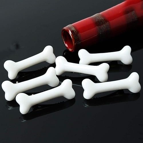Miniatura 5 de 2 pinzas para el pelo de hueso de perro blanco, horquillas para el cabello, con personalidad punk, para mujer, encantadora, diseño de decoración,