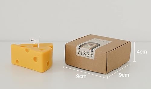 Miniatura 8 de Vela perfumada en forma de queso,Vela decorativa de cera de soja aromática de 4.23oz para mesa, foto de regalo de cumpleaños, ideal para meditación