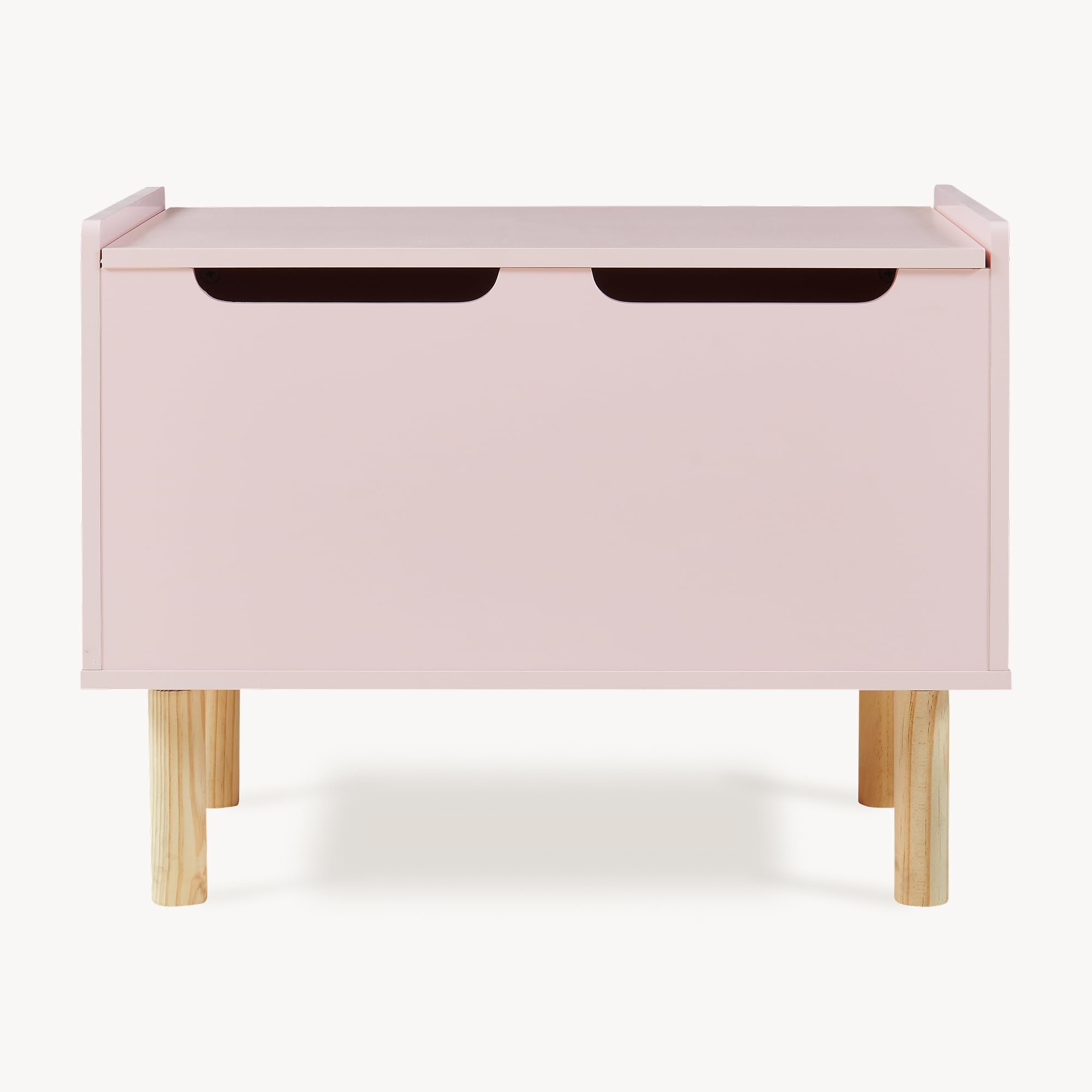 [en.casa] Baule per Giocattoli con Coperchio Cassapanca per Cameretta Piedini in Legno Mobile Contenitore Chiuso Porta Giochi per Bambini Soggiorno Corridoio 60 x 40 x 45 cm - Rosa