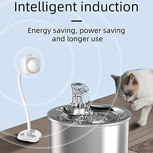 Fuente de Agua para Gatos y Perros Acero Inoxidable 2L miniatura 4