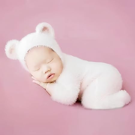 Yinuoday Baby,Clothing,Baby Boys 0-24m,Bodysuits & One-Pieces,Rompers Yinuoday Newborn Photography Props Baby Photo Props Footed Romper Bear Ear Hat Outfits