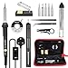 Price comparison product image Soldering Iron Kit,Meterk 14PCS 60W Adjustable Temperature Soldering-Iron Gun Kit Soldering Tips Solder Sucker Desoldering Wick Solder Wire Anti-Static Tweezers and Stand with Cleaning Sponge