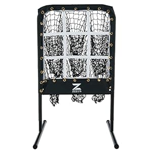 ZELUS Baseball Net with Target Pockets, Pitching Net with Strike Zone, Portable Pitcher Trainer Net, Height Adjustable Softball Baseball Training Equipment for Hitting and Pitching