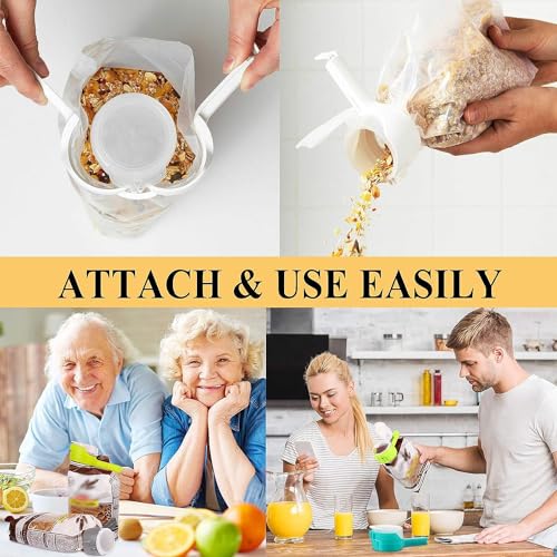Miniatura 5 de Fcozm Clips De Bolsa Para Almacenamiento De Cocina, Clips De Sellado Con Boquillas De Vertido, Ideales Para Organizar Alimentos