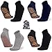 Yoga Socken Stoppersocken 4 Paar Damen Herren Anti Rutschfeste Socken Frauen Haussocken Stoppsocken für Zuhause, Fitness, Sport