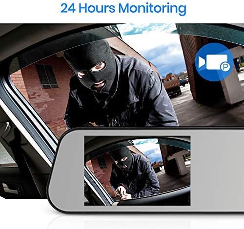 AUTO-VOX M6PRO FHD 1080P 4.5'' Touch Screen Dash Cam Backup Camera Kit, IP 68 Waterproof LED Night Vision Reverse Rear View License Plate Back up Car Camera with Motion Detection, G-Sensor