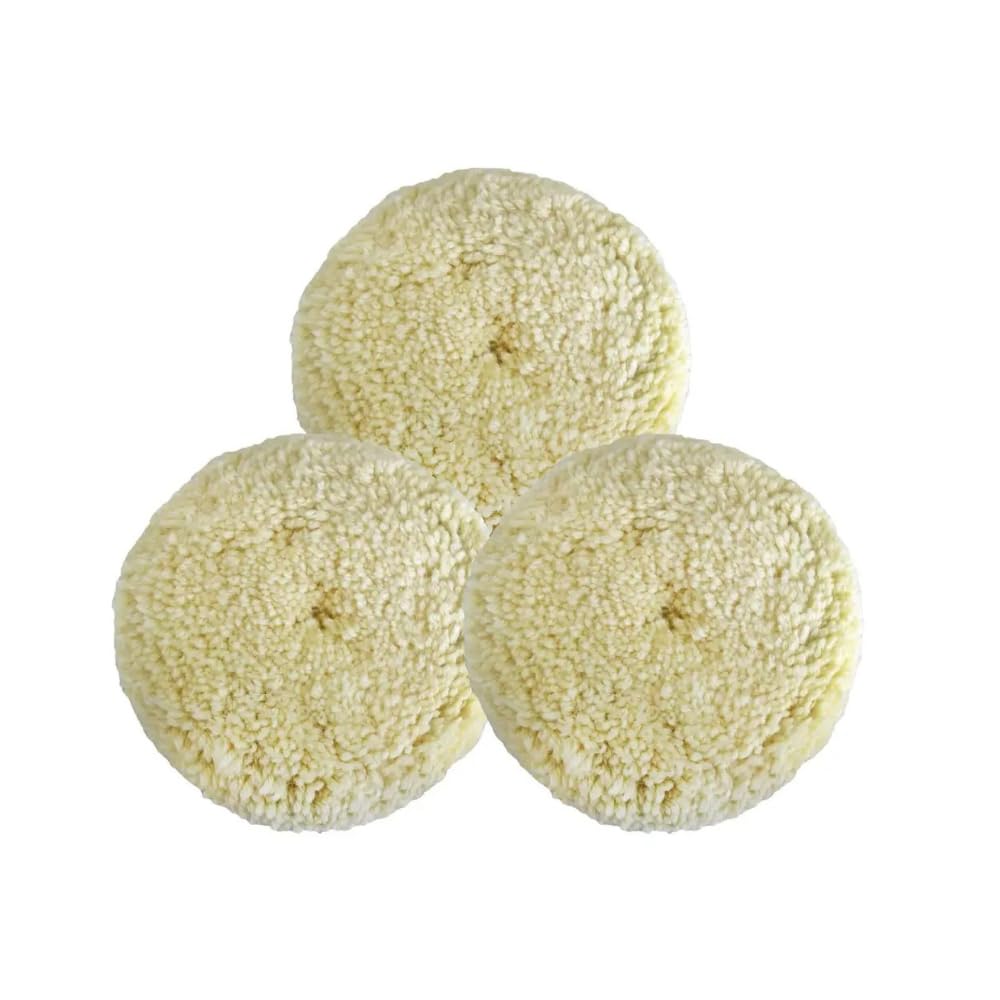 YouHorizon - Paquete de 4 Almohadillas de Lana Premium de 7 pulgadas No se desprende la Lana de Plastico reforzado Gancho y Bucle Varios usos Compatible con Vehículos, Muebles, Pisos. (1)