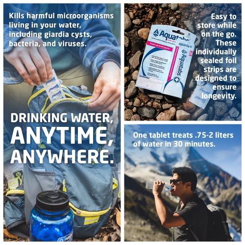 Aquatabs 49mg Water Purification Tablets (30 Pack). Water Filtration