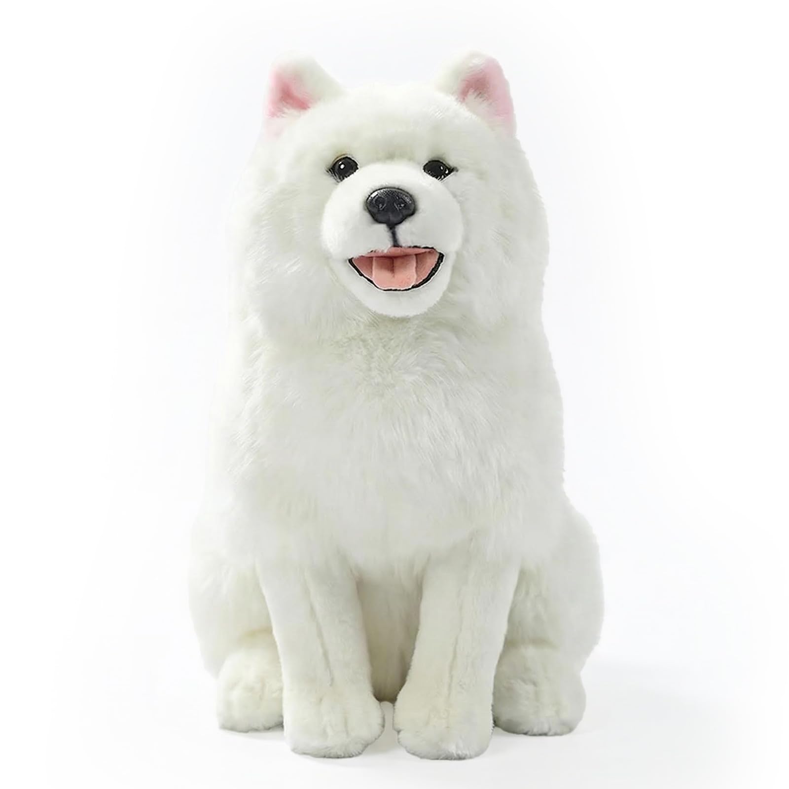 PuffPurrs Sit Samoyed Plush – Lifelike 11in Fluffy Dog Toy, Realistic White Puppy Plush Gift for Dog Lovers — image 1