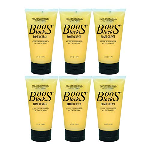 John Boos Block BWCB Butcher Block Board Cream (5 Ounce, 6-Pack) Bundle (6 Items)