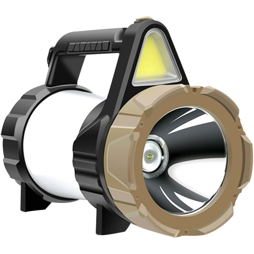 Torcia A Manovella Torcia Elettrica di Emergenza Esterna Alimentata A Mano, Torcia Elettrica Portatile da Campeggio, Torcia Elettrica Dinamo Regolabile, Ricarica USB