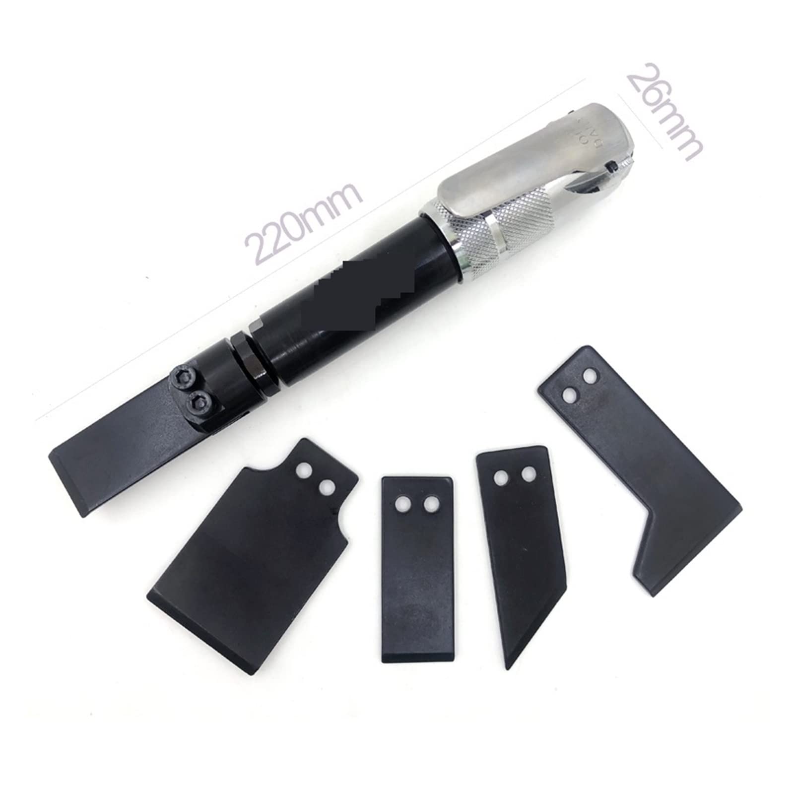 Juego de rascador aire neumático, 6 piezas, juego cuchillas neumáticas, regulador, eliminación junta coche, almohadilla Material, pegamento, pintura, óxido Astillado Remachado | Tool kit
