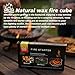 Bounbal 128 Pack,Natural Fire Starter Cubes for BBQ,Campfire,Fireplace,Indoor Outdoor Use,Grill Charcoal Wood Stove Fire Pit Chimney,All-Natural Odorless Wax Fire Starters